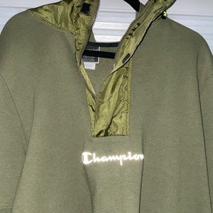 Men’s Olive Green Champion Reflective Windbreaker
